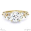 fairy natural diamond engagement ring yellow gold with 9k yellow gold metal and round shape diamond