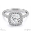 cushion cut natural diamond halo setting natural diamond engagement ring white gold with 9k white gold metal and cushion shape diamond
