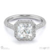 wholesale radiant halo natural diamond engagement ring platinum with platinum metal and radiant shape diamond