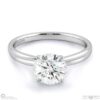 twisted cross four claw natural diamond engagement ring white gold split setting with 9k white gold metal and round shape diamond