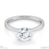 4 claw natural diamond engagement ring white gold with 9k white gold metal and round shape diamond