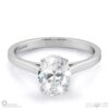 stylish oval natural diamond 4 prong solitaire engagement ring white gold with 9k white gold metal and oval shape diamond