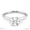 6 claw natural diamond engagement ring white gold with 9k white gold metal and round shape diamond