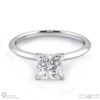 princess cut 4 claw natural diamond engagement ring white gold with 9k white gold metal and princess shape diamond