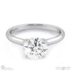 4 claw natural diamond engagement ring white gold with 9k white gold metal and round shape diamond