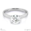 four claw round solitaire natural diamond engagement ring white gold with 9k white gold metal and round shape diamond