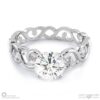 filigree twist natural diamond engagement ring white gold with 9k white gold metal and round shape diamond