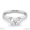 round 4 claw solitaire natural diamond engagement ring white gold with 9k white gold metal and round shape diamond