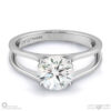 solitaire split band tension set natural diamond engagement ring white gold with 9k white gold metal and round shape diamond