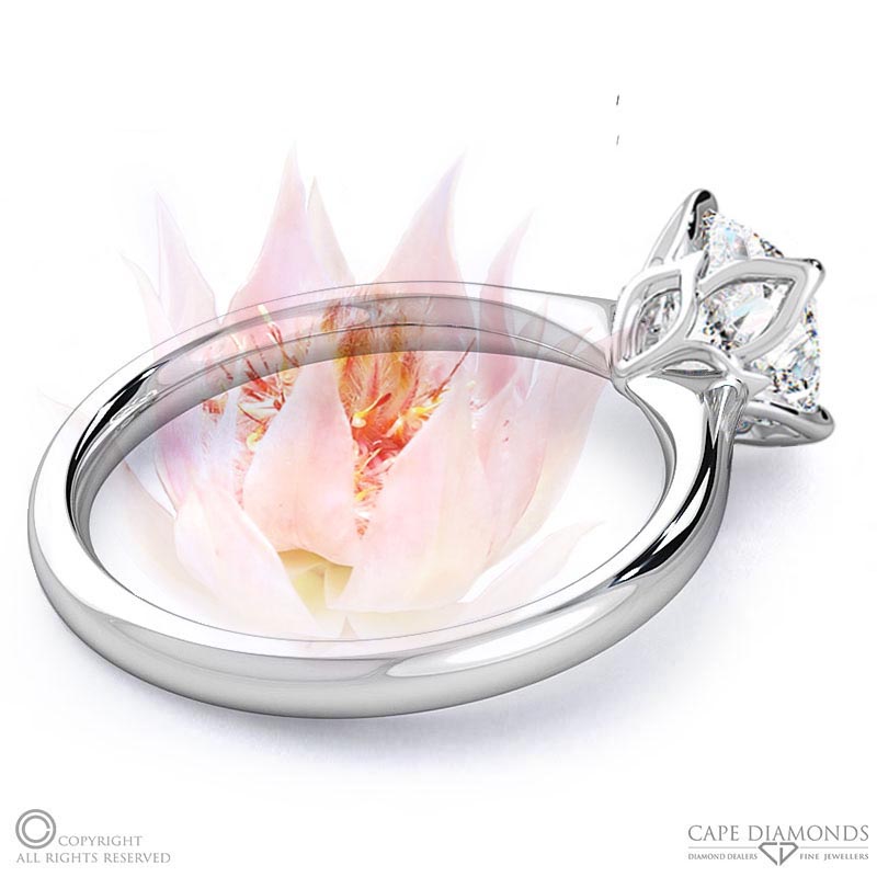 blushing bride cushion cut natural diamond engagement ring white gold with 9k white gold metal and cushion shape diamond