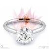 round blushing bride natural diamond engagement ring white gold with 9k white gold metal and round shape diamond