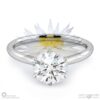 everlasting love natural diamond engagement ring white gold with 9k white gold metal and round shape diamond