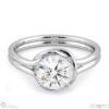 solitaire knot natural diamond engagement ring white gold with 9k white gold metal and round shape diamond