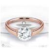 loving engraved soul natural diamond engagement ring rose gold with 9k rose gold metal and round shape diamond