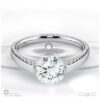 loving engraved soul natural diamond engagement ring white gold with 9k white gold metal and round shape diamond