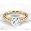 loving engraved soul natural diamond engagement ring yellow gold with 9k yellow gold metal and round shape diamond