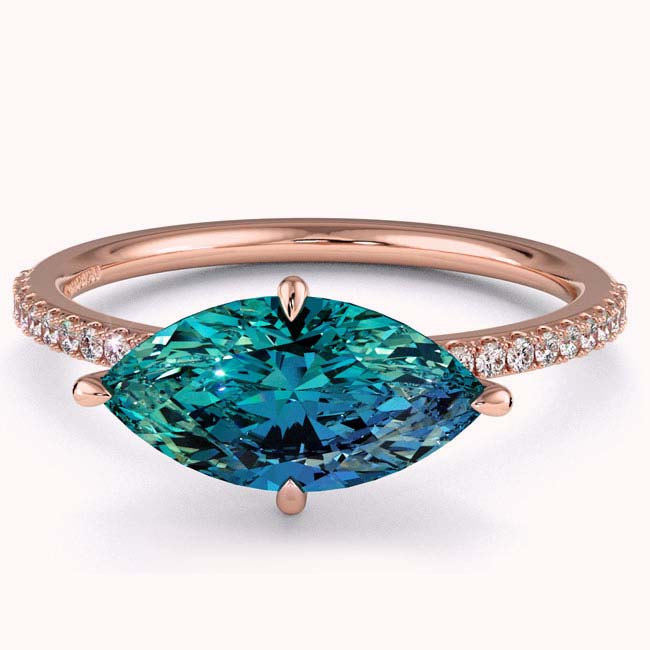 Rose Gold Alexandrite Engagement Rings