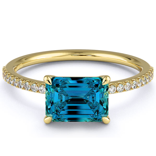 Yellow Gold Alexandrite Engagement Rings