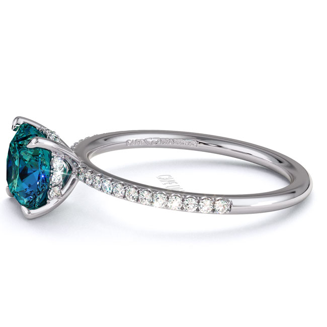 Side Stone Alexandrite Engagement Rings