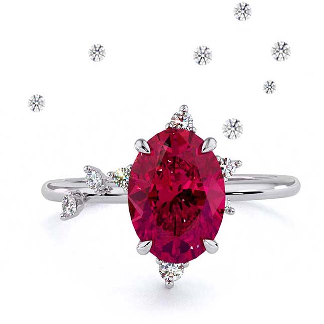 Celestial Spinel Engagement Rings