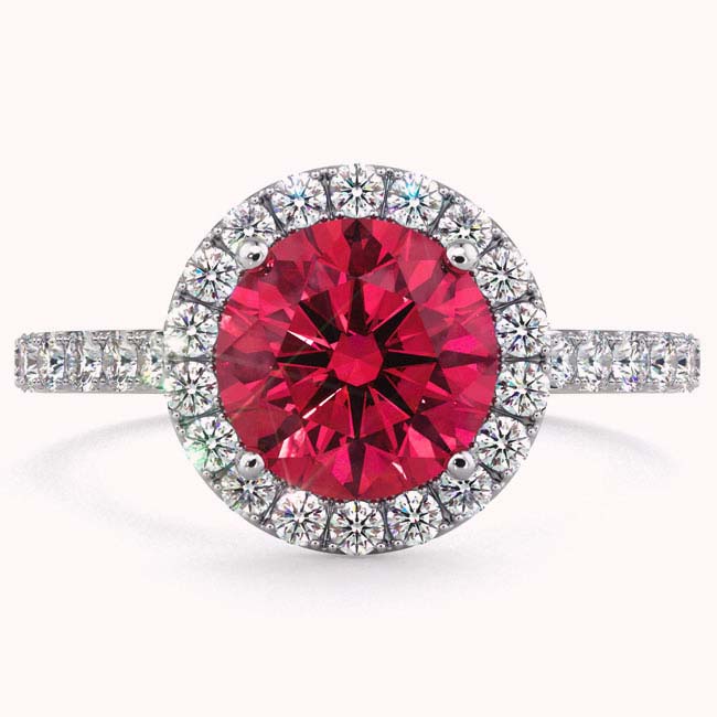 Halo Spinel Engagement Rings