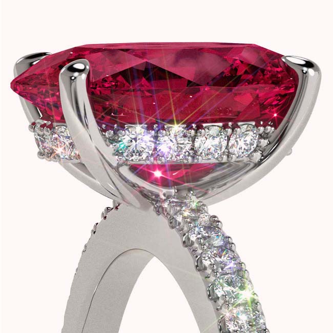 Hidden Halo Spinel Engagement Rings
