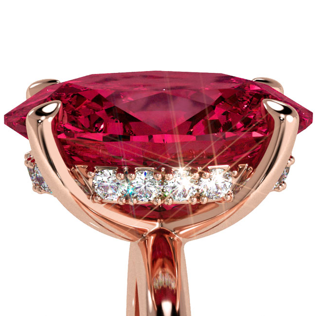 Rose Gold Spinel Engagement Rings