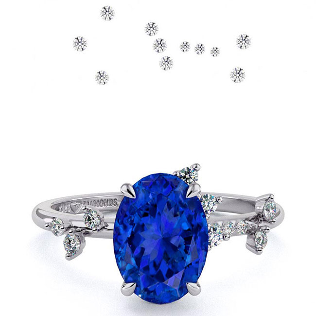 Celestial Tanzanite Engagement Rings
