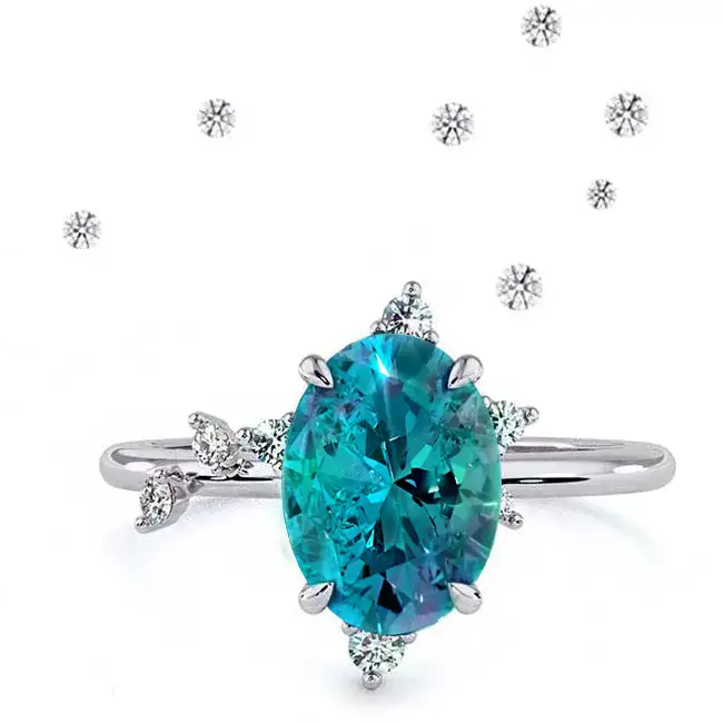 Celestial Alexandrite Engagement Rings