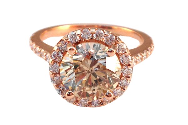 Gorgeous-Champagne-Diamond-Engagement-Rings-Rose-Gold-Halo
