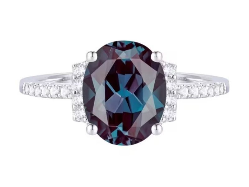 Alexandrite-Engagement-Rings-Half-Halo-Solitaire