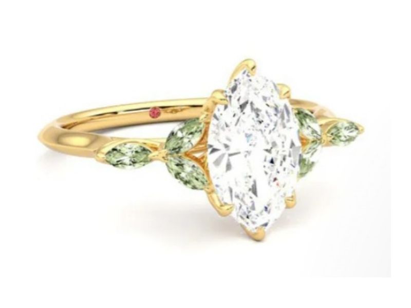 Breathtaking-Floral-Engagement-Rings-Gold-Sapphire-Petals