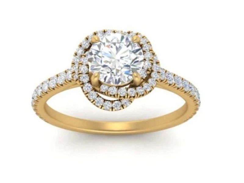 Breathtaking-Floral-Engagement-Rings-Gold-Swirling-Petals